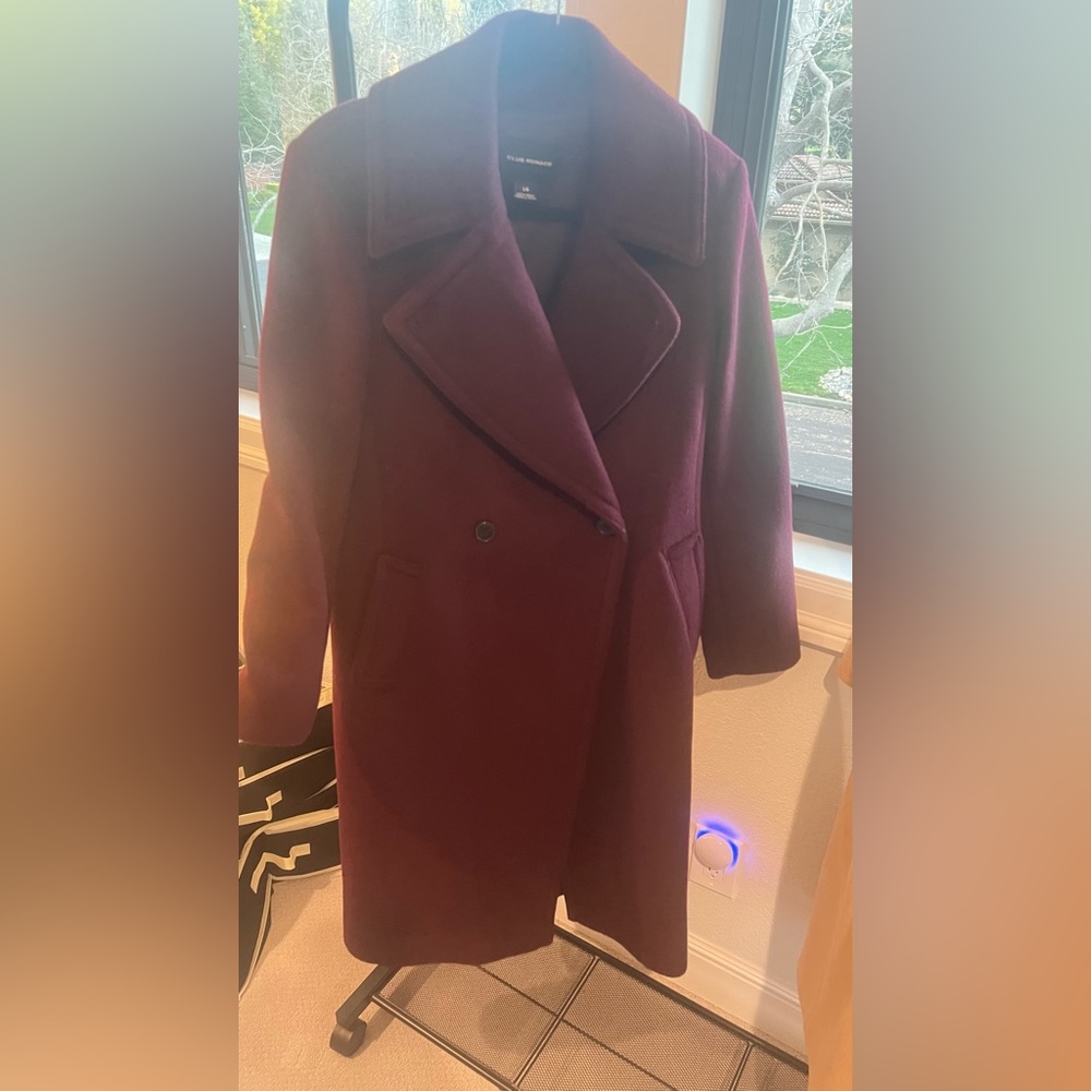 Like new burgundy wool coat from Club Monaco